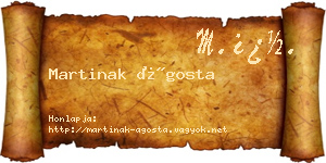 Martinak Ágosta névjegykártya